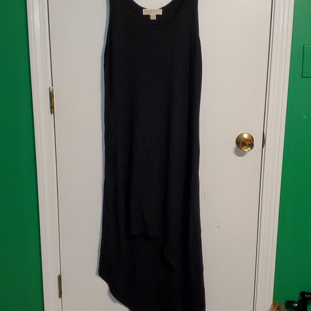 Michael Kors women's L black comfort tank high low dress